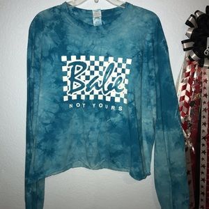 Size XL blue and white tie die long sleeve